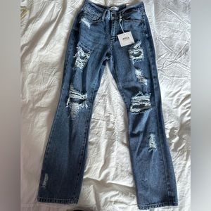 american threads JBD destroyed boyfriend jeans